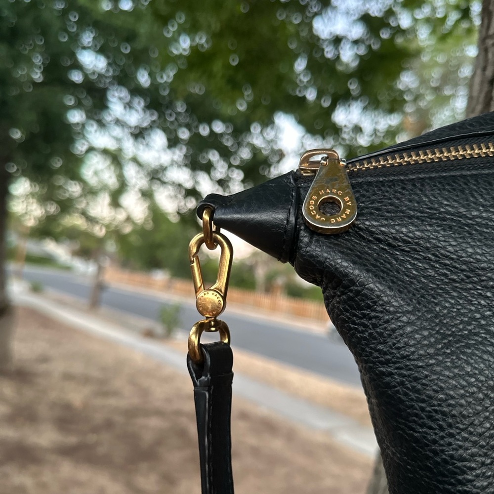 Marc By Marc Jacobs Black Satchel with Gold Accents - Picture 7 of 7